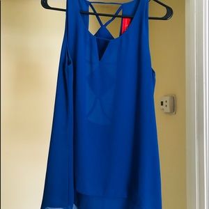 Tank Top with Diamond-Shaped Cutout Detail on Back